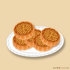 GUI-中秋月饼（分层PSD）