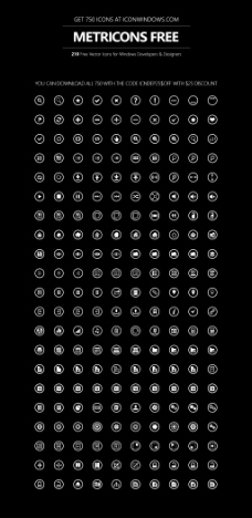750个圆形线性矢量常用手机电脑GUI图标icons