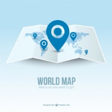 有指针的世界地图