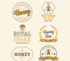 蜂蜜标签矢量创意蜂蜜标签图片