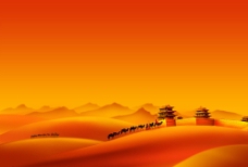 沙漠丝绸之路图片