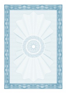 青蓝色证书花纹花边设计矢量素材