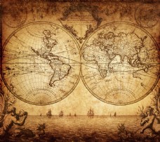 古老的地图古老的航海地图