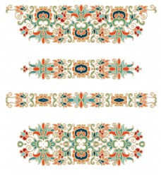 古典花纹古典民族花纹花边设计矢量素材