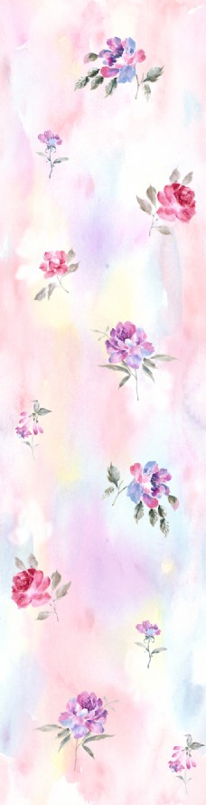 花的彩绘清新浪漫的手绘水彩花卉