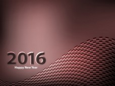 猪肝色背景下的2016年新年快乐图案