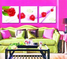 室内彩平图块花卉1