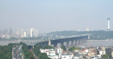俯瞰武汉长江大桥图片