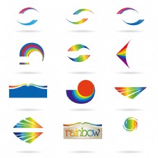 创意设计创意彩虹logo设计图片