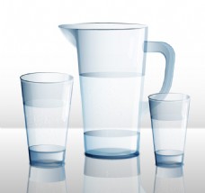 水壶和杯子矢量素材