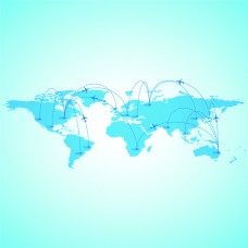 蓝色科技背景科技与世界地图