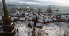 冬天的港口图片