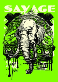 3大象插画设计