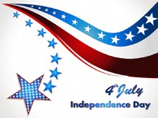 饰角五角星装饰的美国独立日背景