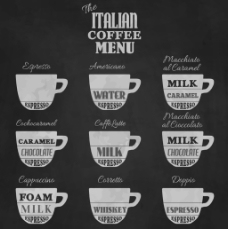 咖啡杯意大利咖啡图标矢量