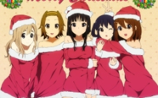 节日日系少女圣诞节动漫背景壁纸下载