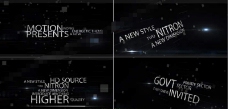 黑色空间中的字幕排版组合动画