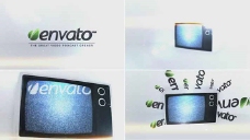 电视屏幕展示动画模板可用栏目包装
