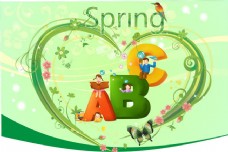 spring春季清爽海报设计矢量素材