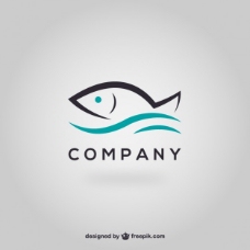 装饰品鱼logo模板