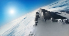 雪山晨景图片