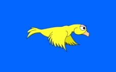 黄色卡通鸟