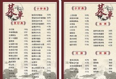 水墨中国风中国风精简菜单图片