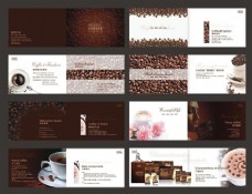 咖啡杯精美咖啡画册设计矢量素材