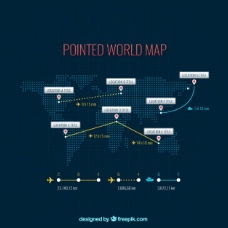 点缀世界地图